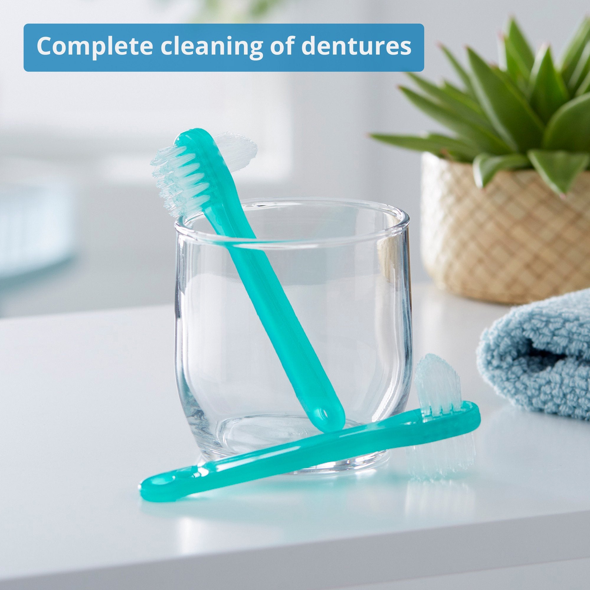 Denture Brush McKesson 2-Sided Bristle Green, Packaging Type- Case