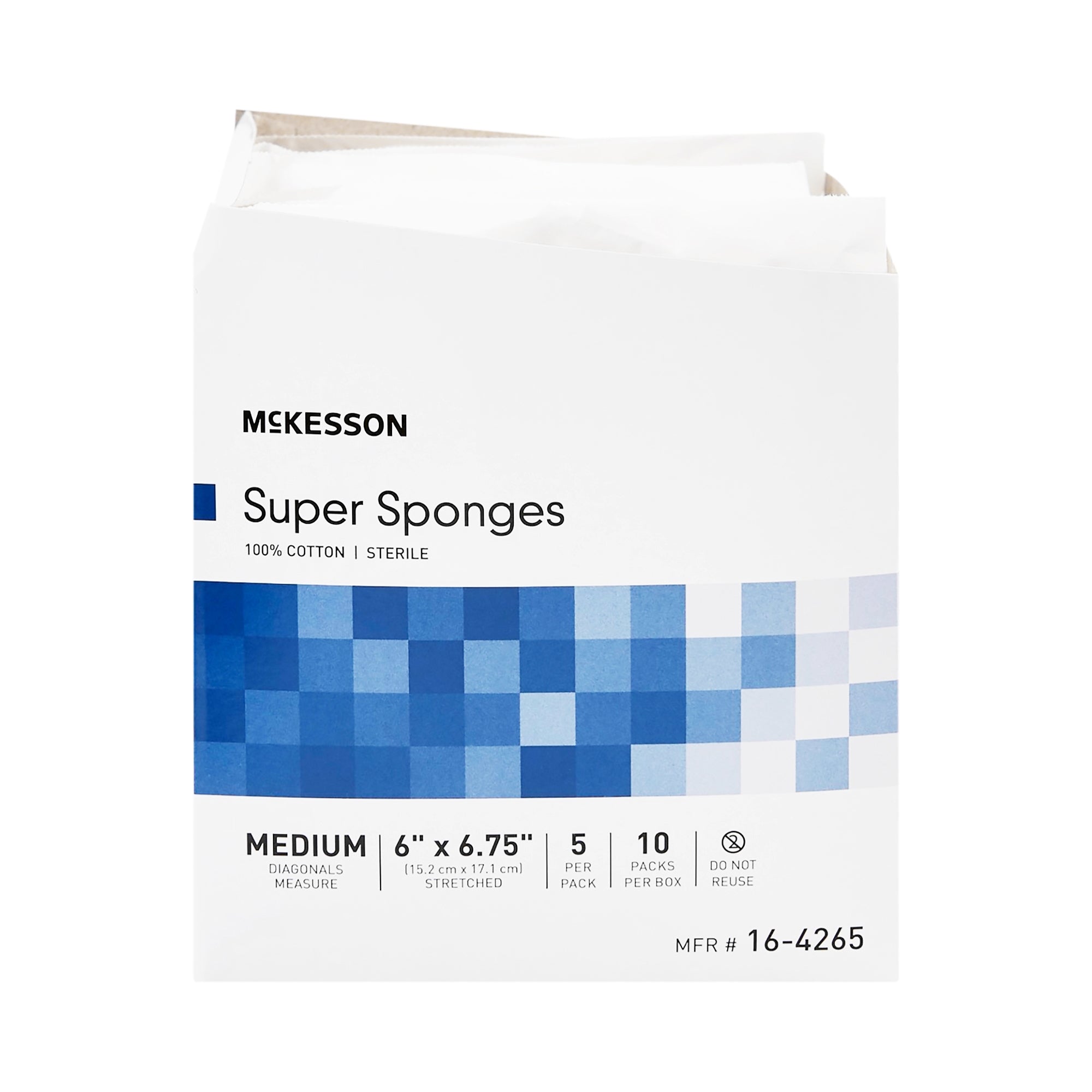 Fluff Dressing McKesson 6 X 6-3/4 Inch Sterile 5 per Pack, Packaging Type- Case