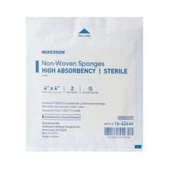 Nonwoven Sponge McKesson 4 X 4 Inch 4-Ply Sterile 2 per Pack, Packaging Type- Case