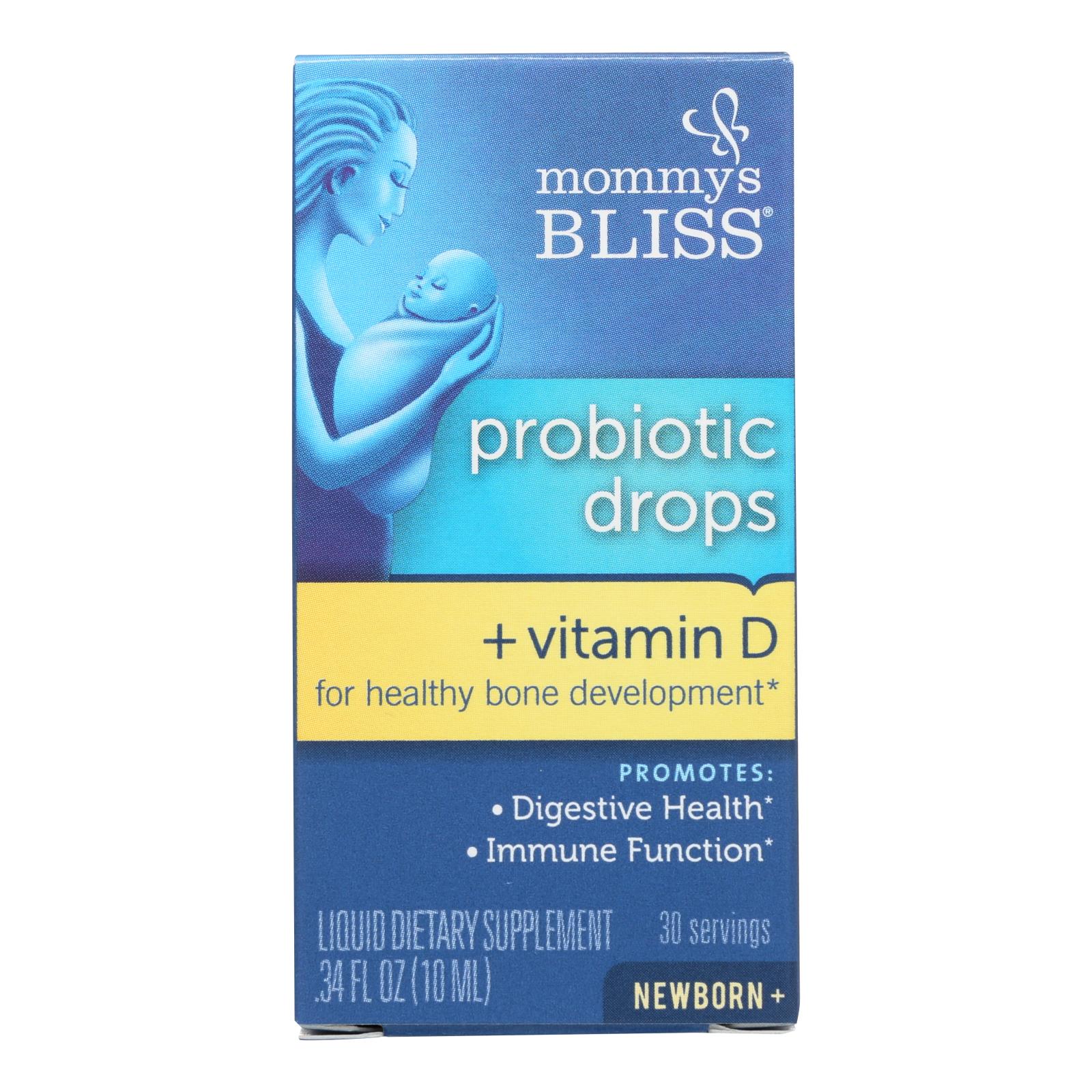 Gotas probióticas Mommy's Bliss + vitamina D - 1 unidad - 0.34 oz