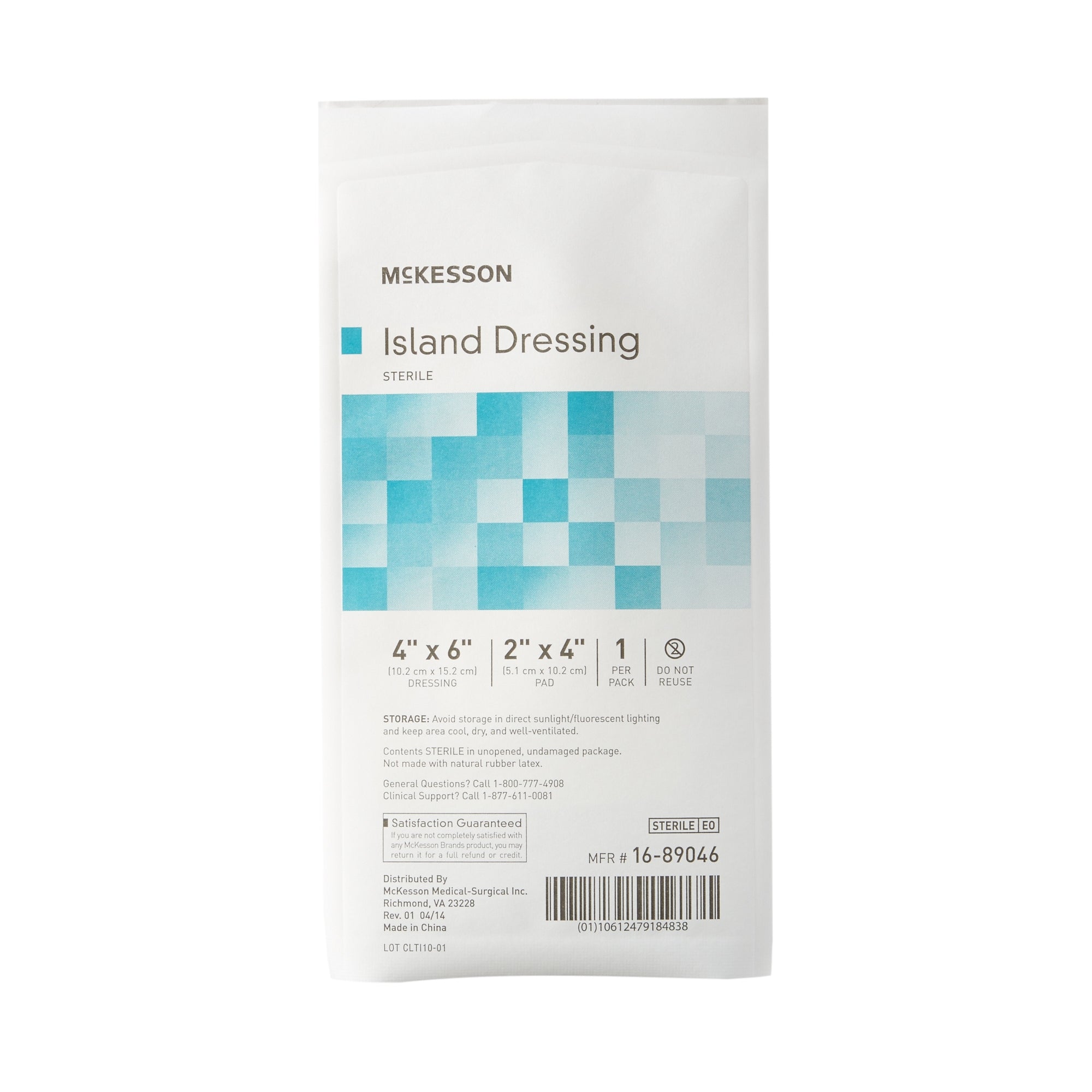 Island Dressing McKesson 4 X 6 Inch Rectangle Sterile, Packaging Type- Case