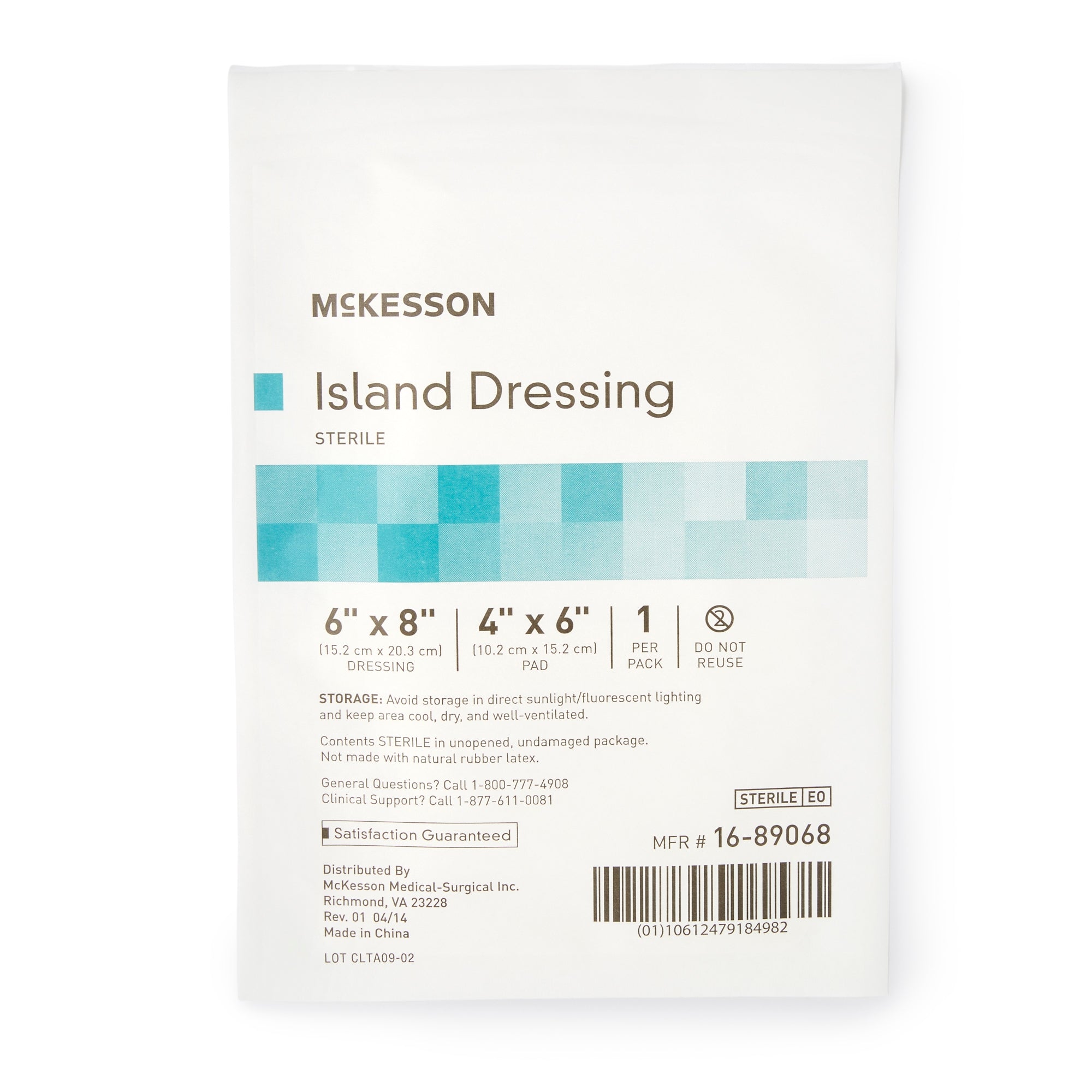 Island Dressing McKesson 6 X 8 Inch Rectangle Sterile, Packaging Type- Case