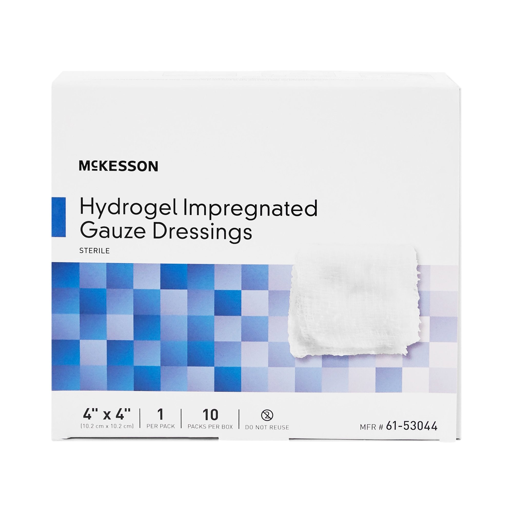 Hydrogel Wound Dressing McKesson Impregnated 4 X 4 Inch Sterile,Packaging Type- Box