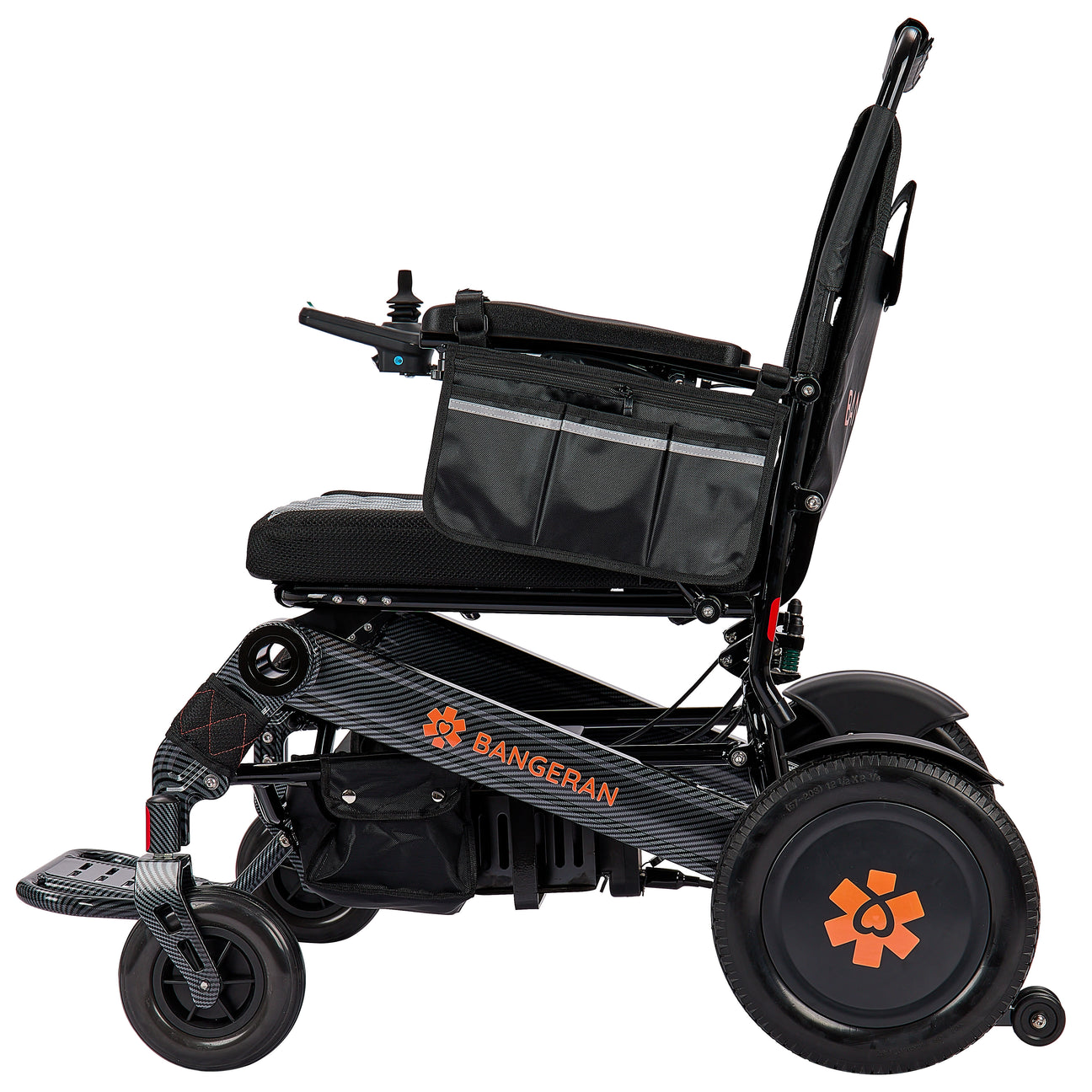 mammoth ex deluxe compact foldable power mobility aid wheelchair with 22 wide and 500 lbs weight capacity