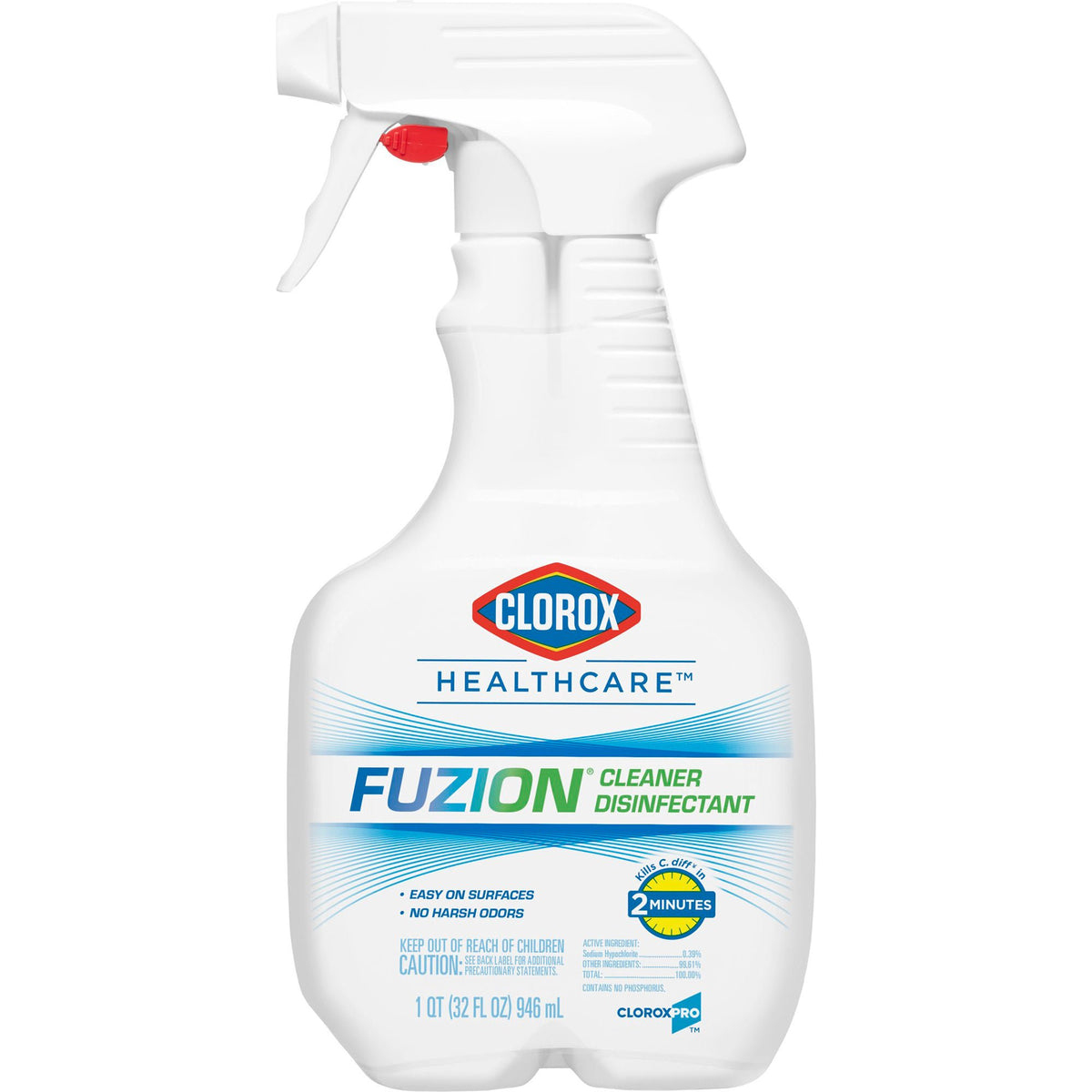 Clorox Healthcare Fuzion Surface Disinfectant Cleaner Broad Spectrum Pump Spray Liquid 32 oz. Bottle Scented NonSterile Case