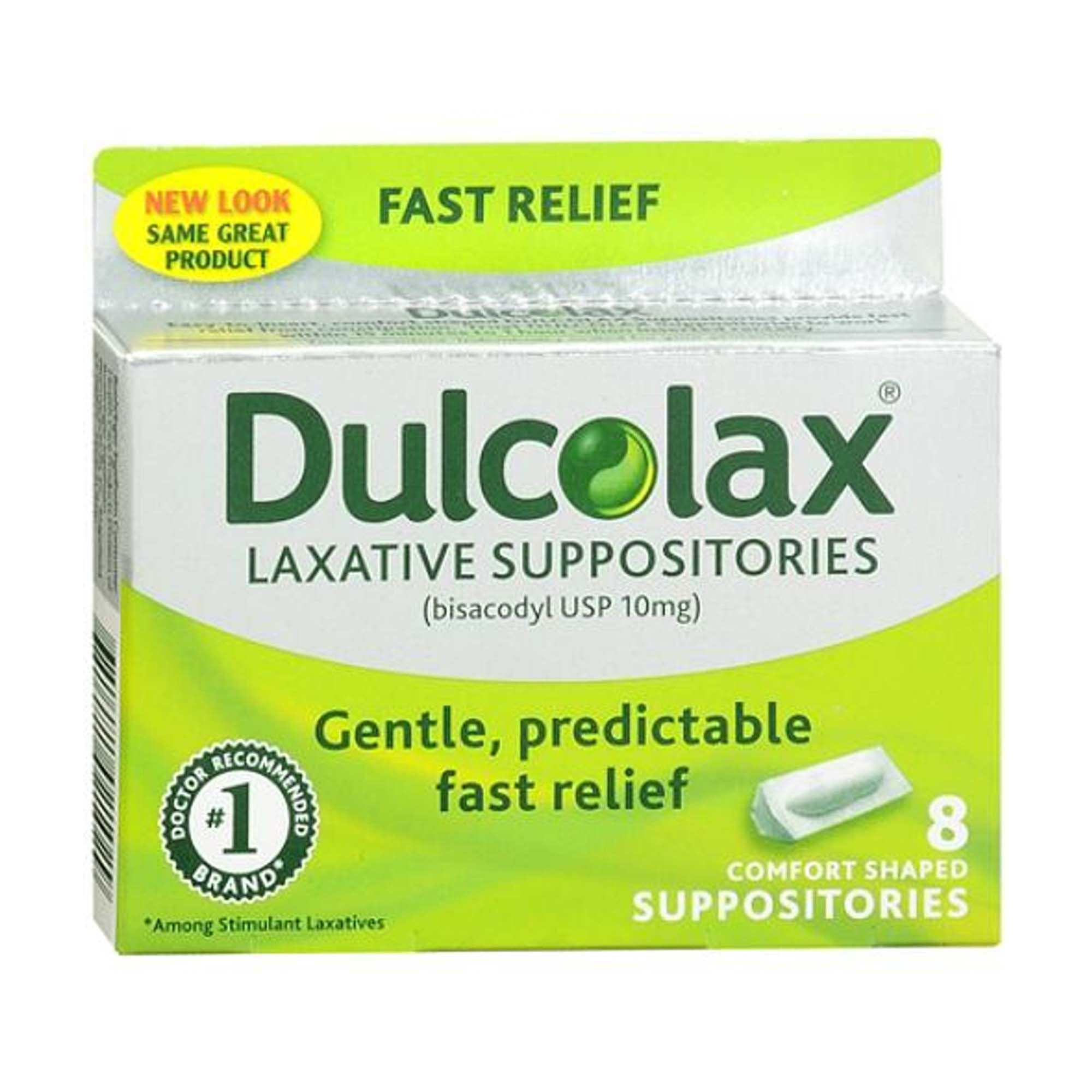 Laxative Dulcolax Suppository 8 per Box 10 mg Strength Bisacodyl USP
