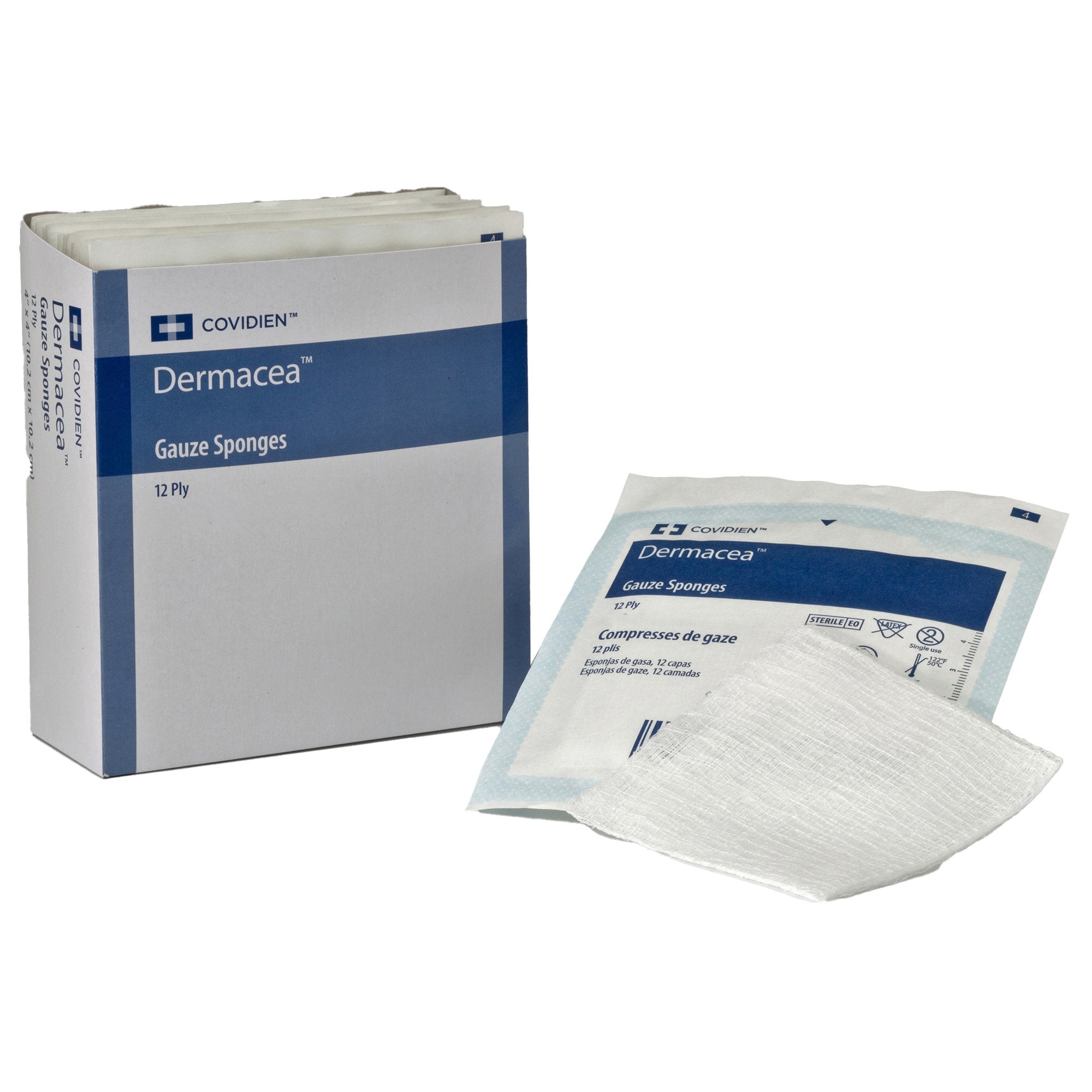 Gauze Sponge Dermacea 3 X 3 Inch 12-Ply Sterile 2 per Pack
