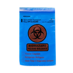 Specimen Transport Bag with Document Pouch McKesson 6 X 9 Inch Zip Closure Biohazard Symbol / Storage Instructions NonSterile 6 · Pack: CS