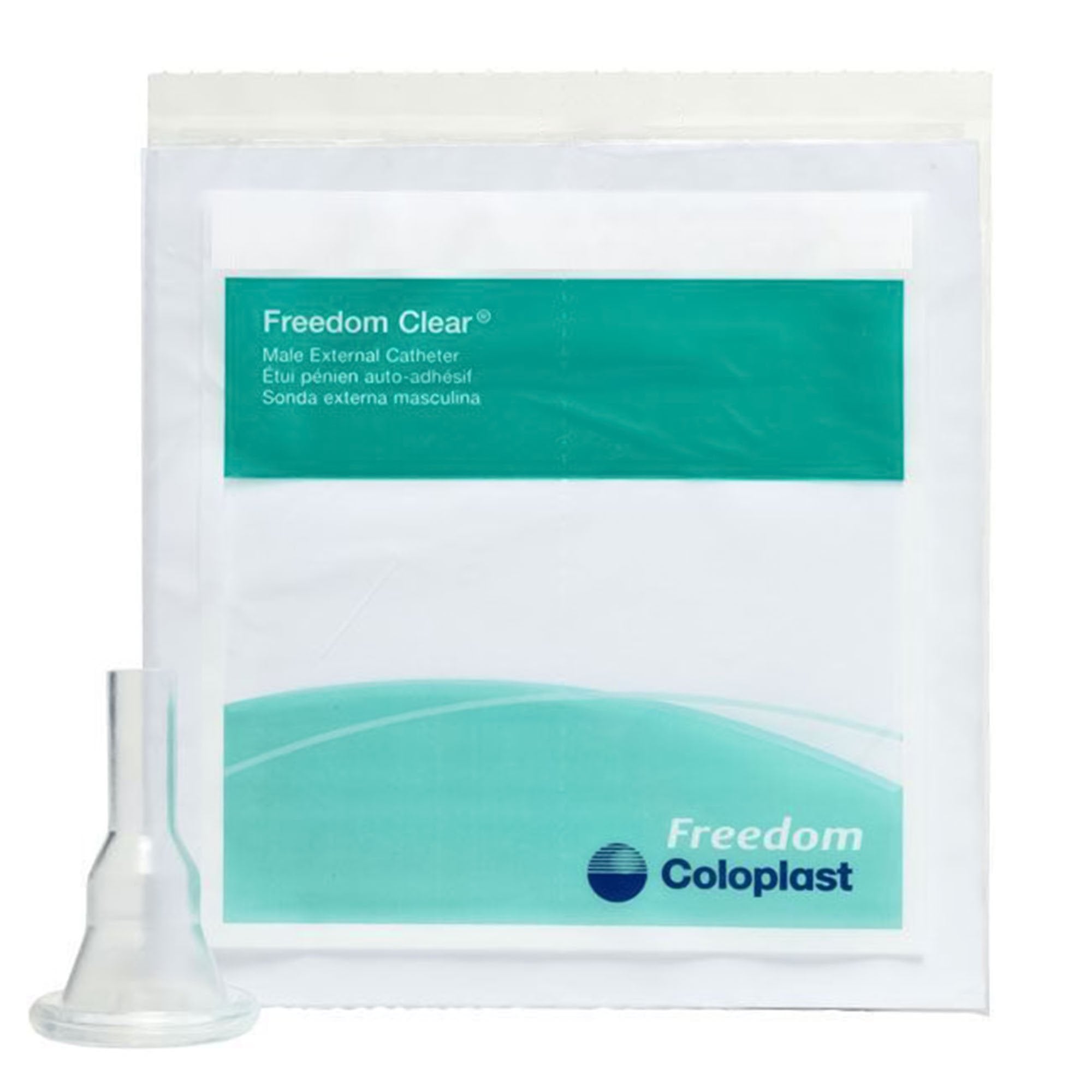 Male External Catheter Freedom Self-Adhesive Strip Silicone Small