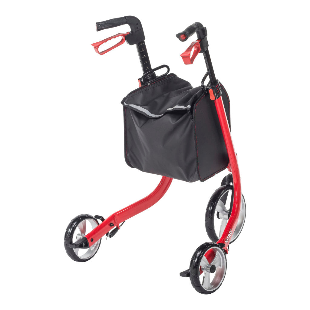 nitro 3 wheel folding aluminum rollator