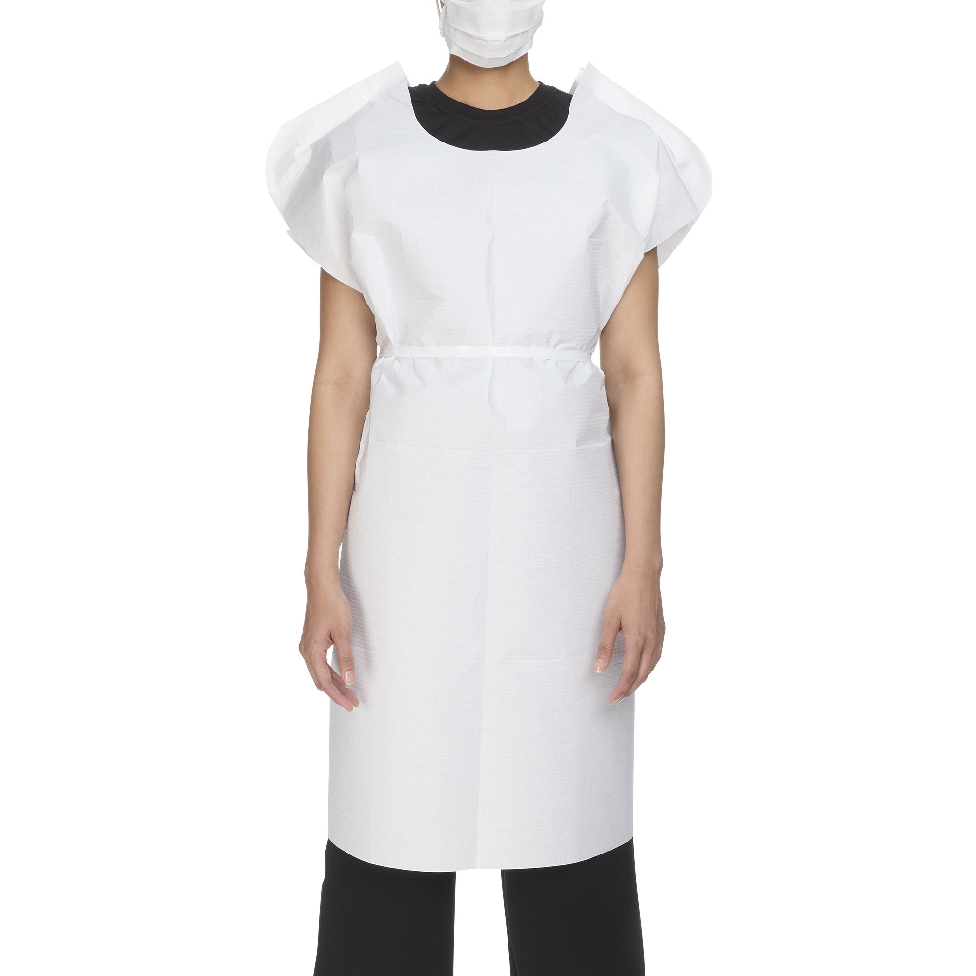 Patient Exam Gown McKesson One Size Fits Most White Disposable