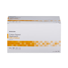 Swabstick McKesson Cotton Tip Wood Shaft 6 Inch NonSterile 100 per Pack, Packaging Type- Case