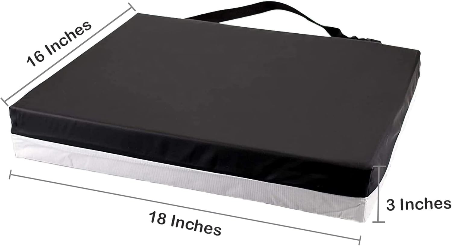Seat Cushion McKesson 18 W X 16 L X 3 D Inch Foam, Packaging Type- Case