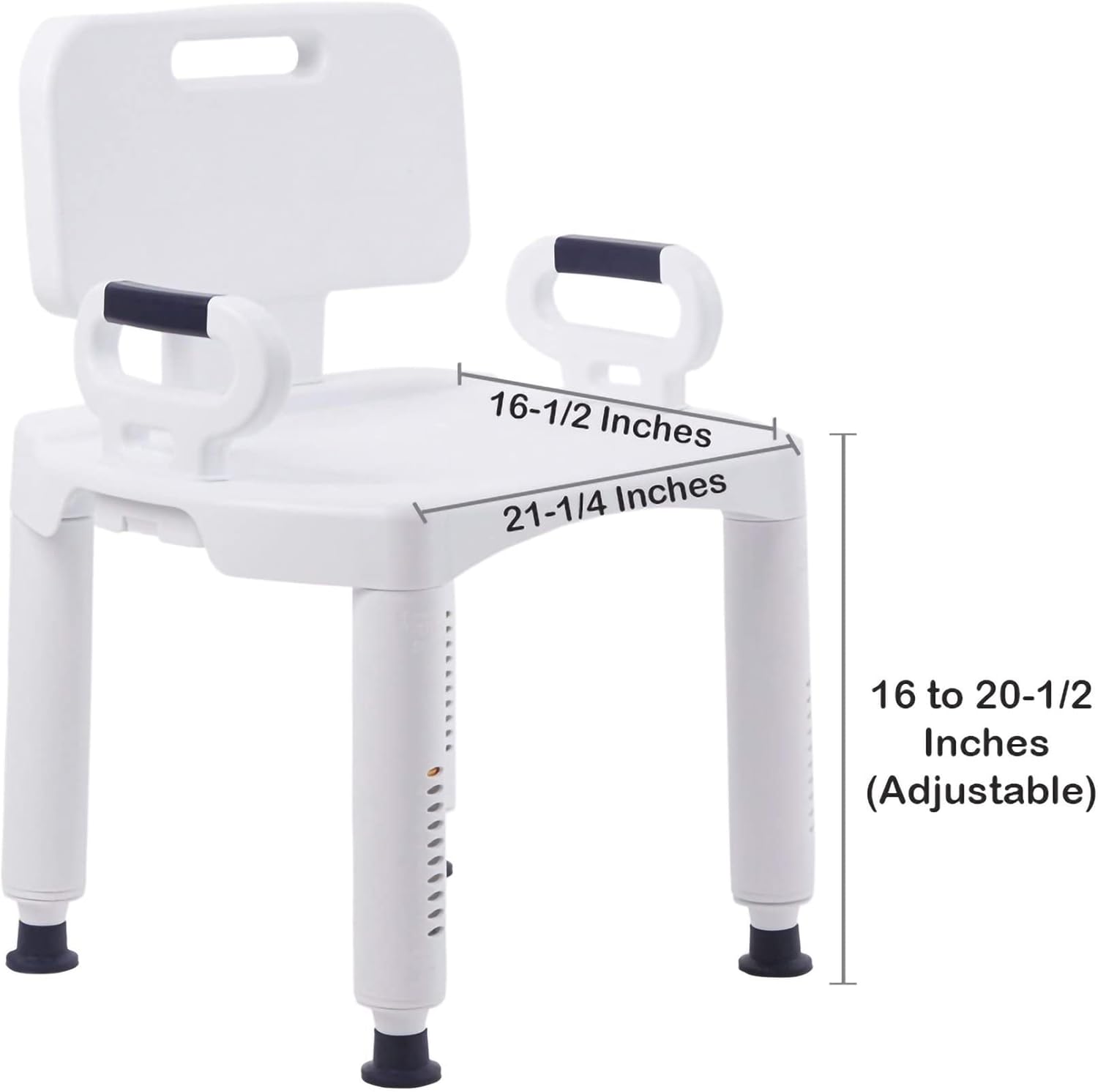 Bath Bench McKesson Removable Arms Plastic Frame Removable Backrest 21-1/4 Inch Seat Width 350 lbs. Weight Capacity, Packaging Type- Case