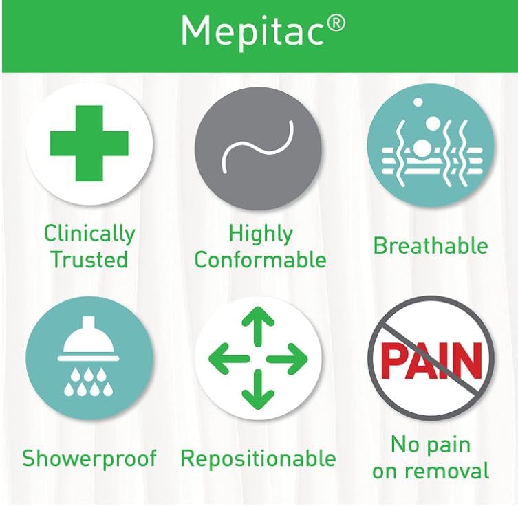 Medical Tape Mepitac Tan 3/4 X 118 Inch Silicone NonSterile, Packaging Type- Case