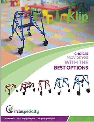klip walker w seat medium blue 4 wheeled each