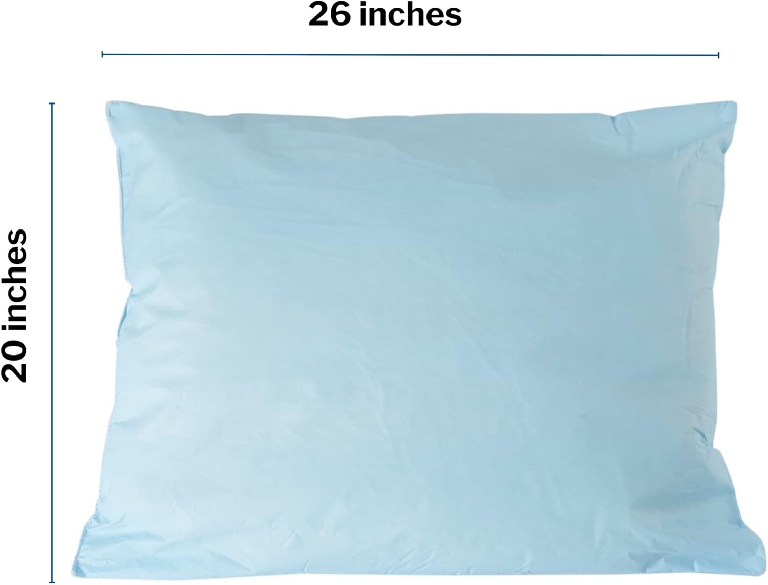 Bed Pillow McKesson 20 X 26 Inch Blue Reusable, Packaging Type- Each