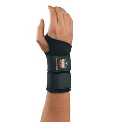 Wrist Support ProFlex 670 Ambidextrous Double Strap Neoprene Left or Right Hand Black Large