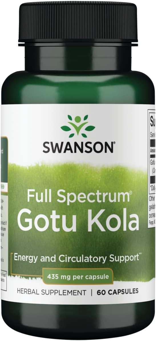 Swanson Gotu Kola 435 Milligrams 60 Capsules
