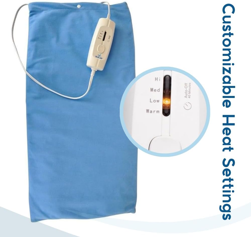 heating pad 12 x24 moist dry 4 position switch auto off