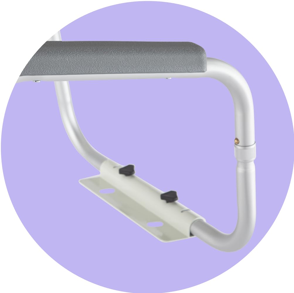 Non slip arm support toilet safety frame