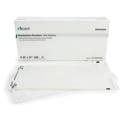 Sterilization Pouch McKesson Argent Sure-Check Ethylene Oxide (EO) Gas / Steam 5-1/4 X 10 Inch Transparent / Blue Self Seal Paper / Film, Packaging Type- Case