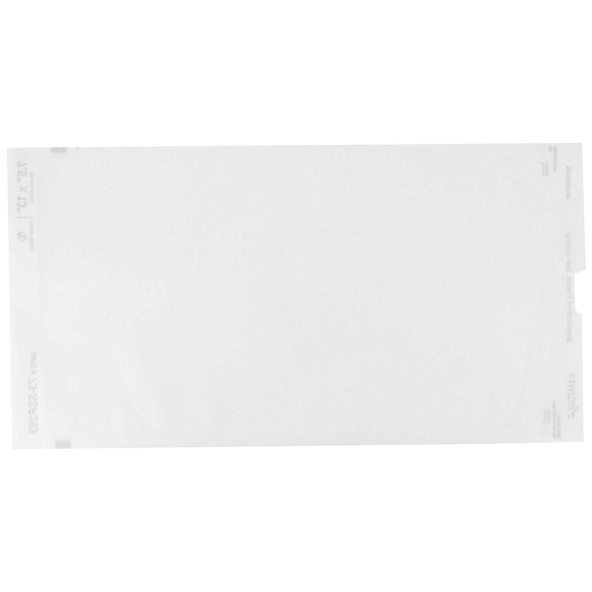 Sterilization Pouch McKesson Argent Sure-Check Ethylene Oxide (EO) Gas / Steam 7-1/2 X 13 Inch Transparent / Blue Self Seal Paper / Film, Packaging Type- Case