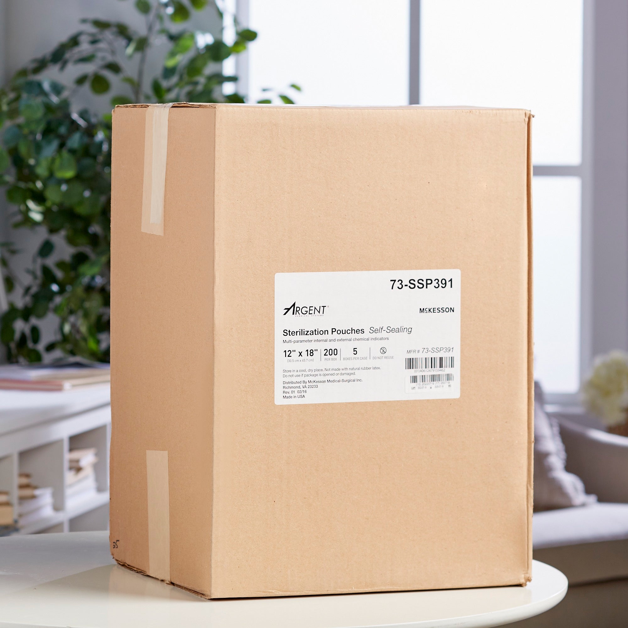 sterilization pouch mckesson argent sure check ethylene oxide eo gas steam 12 x 18 inch transparent blue self seal paper film packaging type box