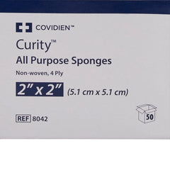 Nonwoven Sponge Curity 2 X 2 Inch 4-Ply Sterile 2 per Pack, Packaging Type- Case