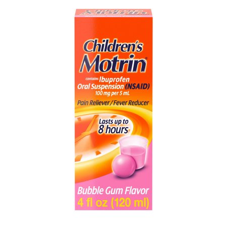 Alivio del dolor infantil Motrin 100 mg / 5 mL Suspensión oral de ibuprofeno, Tipo de envase: Cada uno