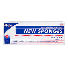 Nonwoven Sponge Dukal 4 X 4 Inch 4-Ply NonSterile 200 per Pack, Packaging Type- Case