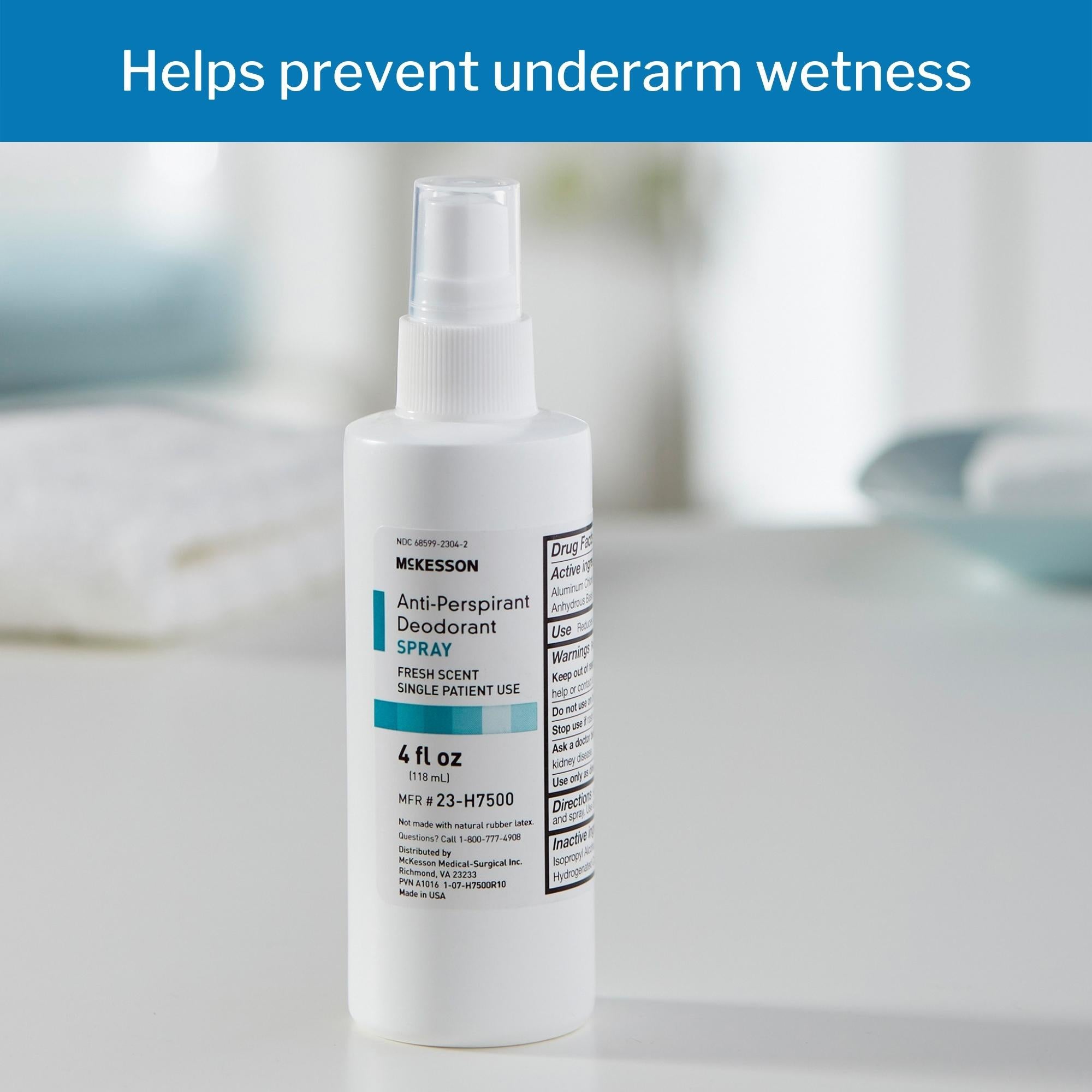 Antiperspirant / Deodorant McKesson Spray 4 oz. Fresh Scent, Packaging Type- Case
