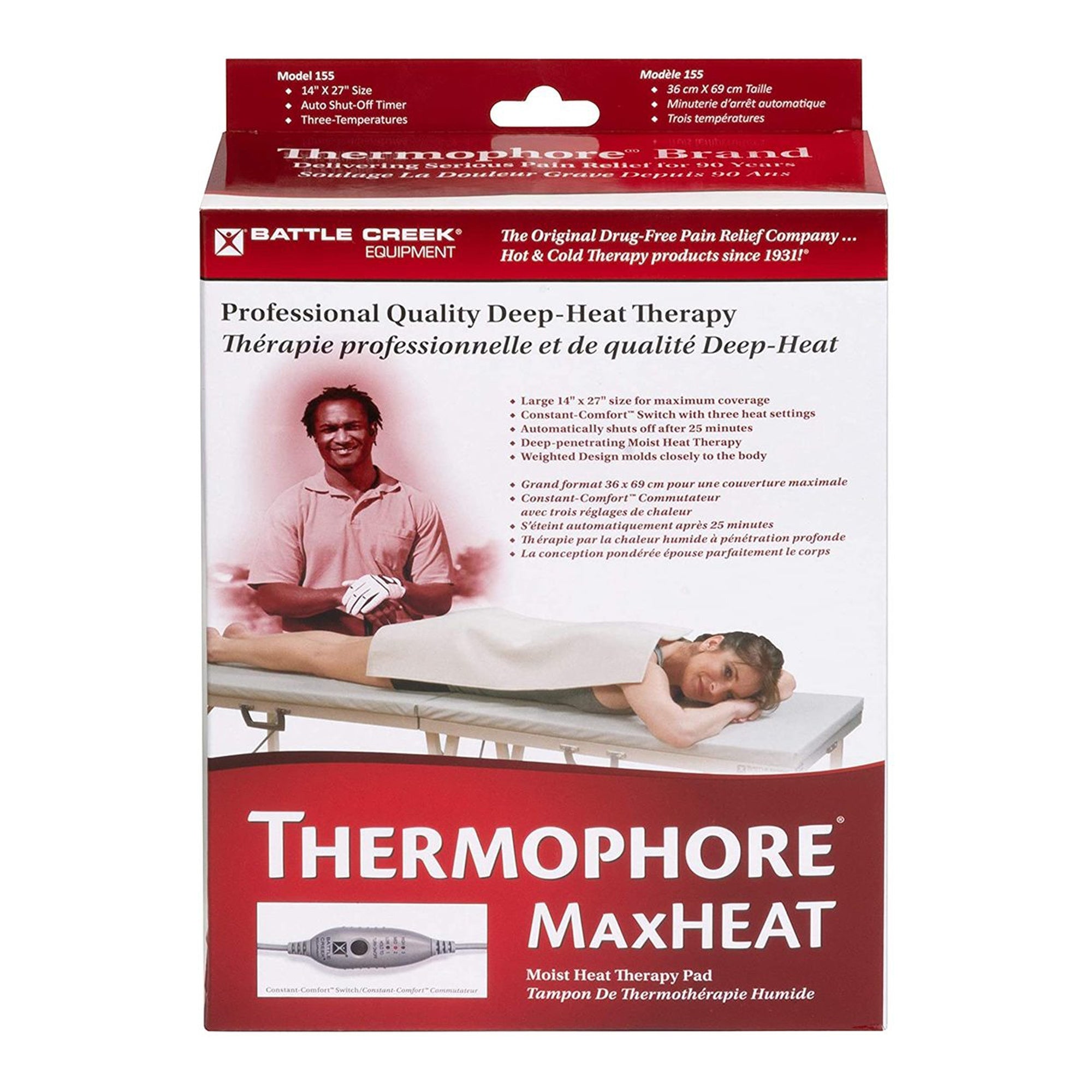 Moist Heating Pad Thermophore MaxHEAT General Purpose Medium Cotton Blend Cover Reusable,Packaging Type- Each