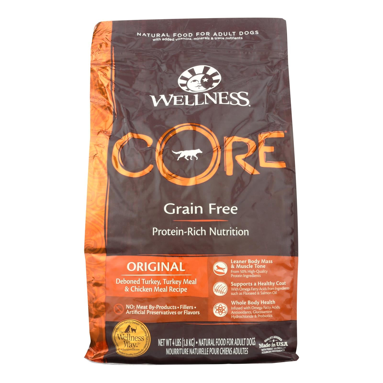 Alimento para perros Wellness Pet Products - Fórmula original - Caja de 6 - 4 lb.