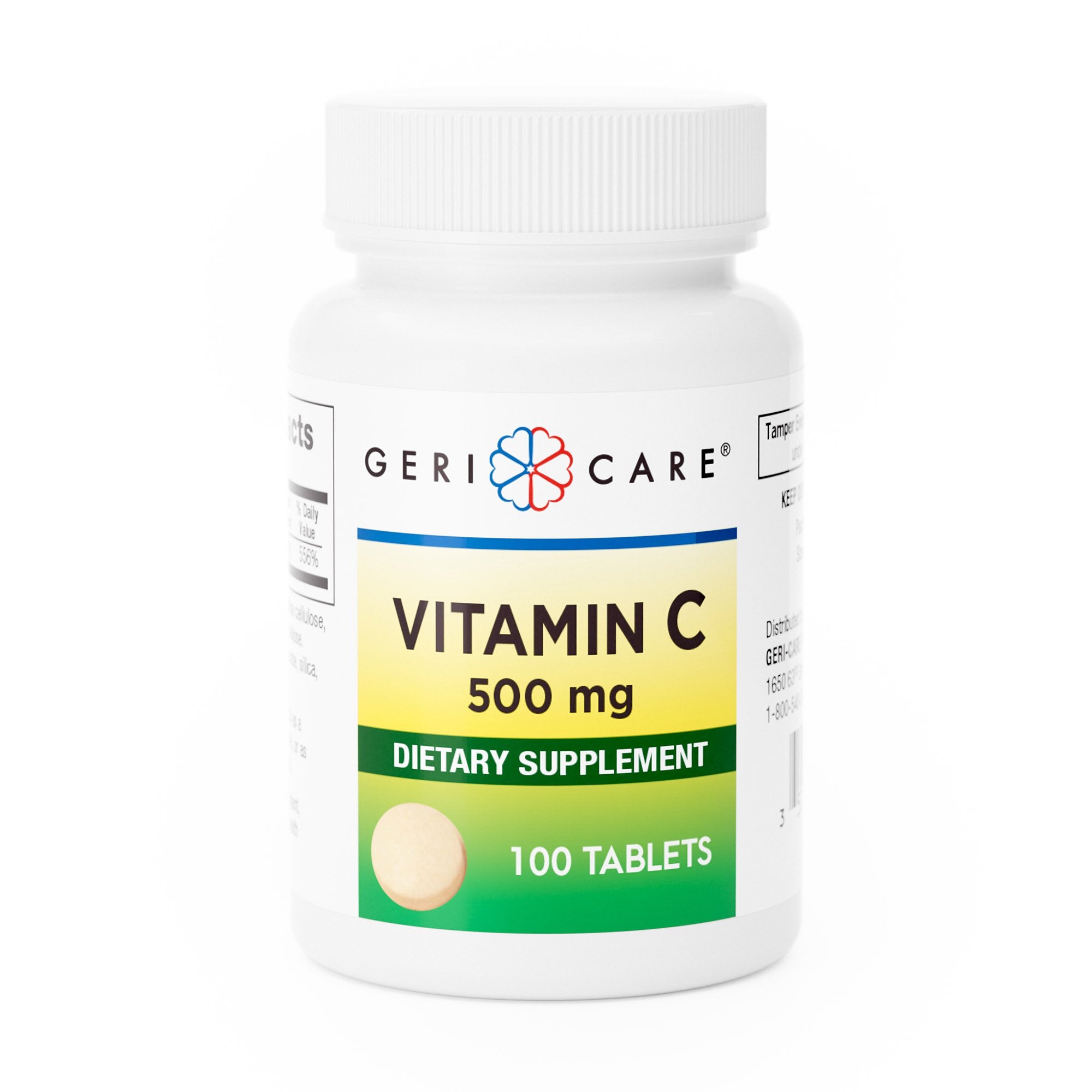 Vitamin C Supplement Geri Care Ascorbic Acid 500 mg Strength Tablet 100 per Bottle