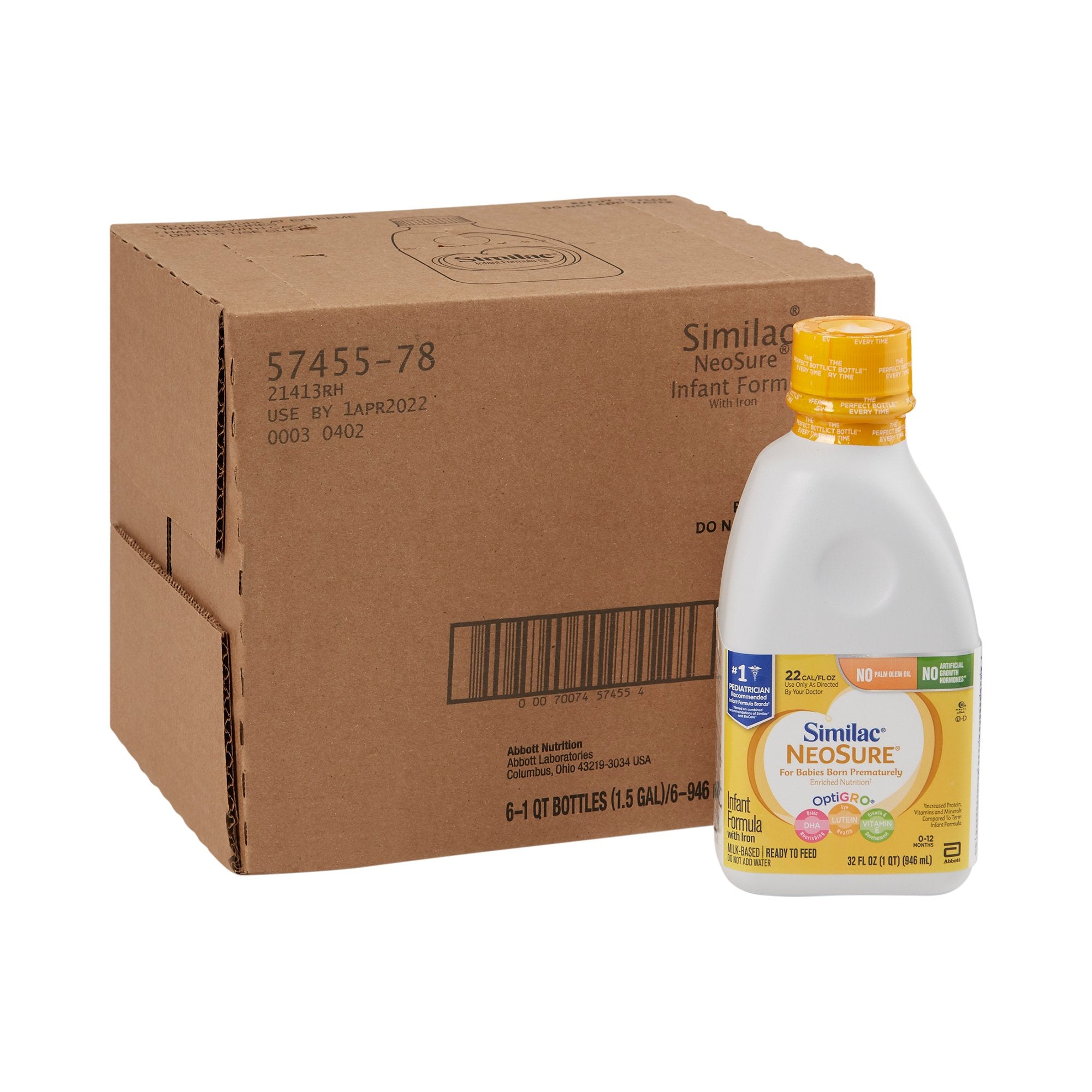 Infant Formula Similac NeoSure Unflavored 32 oz. Bottle Liquid Iron Premature,Packaging Type- Each