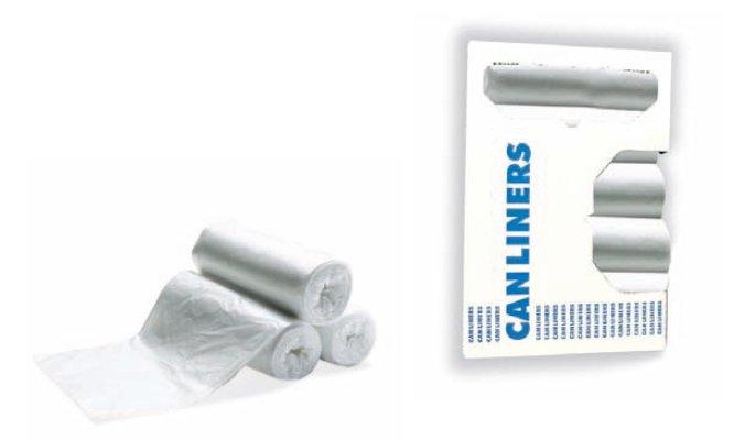 56 gallon natural HDPE Heritage Trash Bags