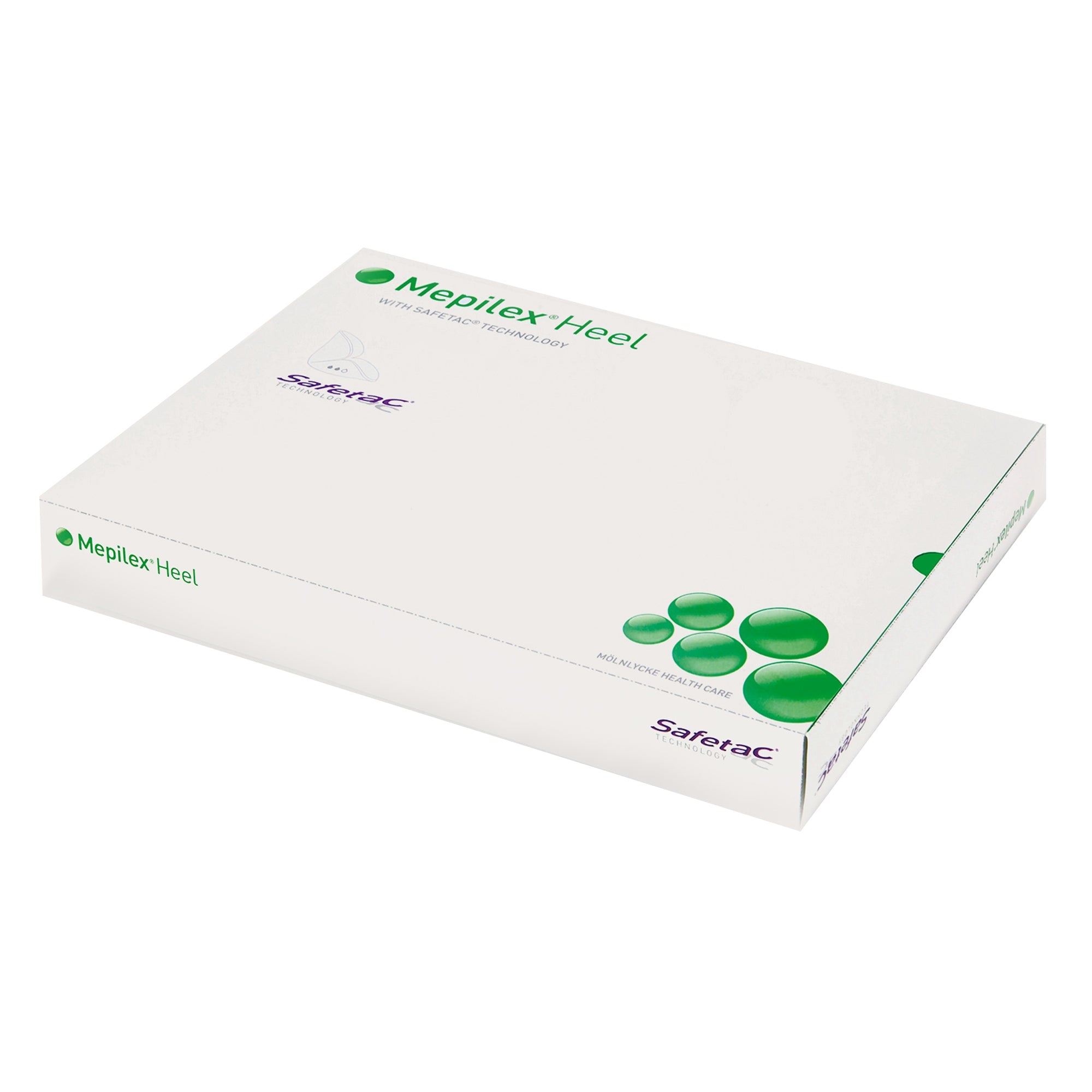 Foam Dressing Mepilex Heel 5 X 8 Inch Without Border Film Backing Silicone Adhesive Heel Sterile, Packaging Type- Case