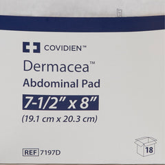 Abdominal Pad Dermacea 7-1/2 X 8 Inch Sterile 1 per Pack, Packaging Type- Case