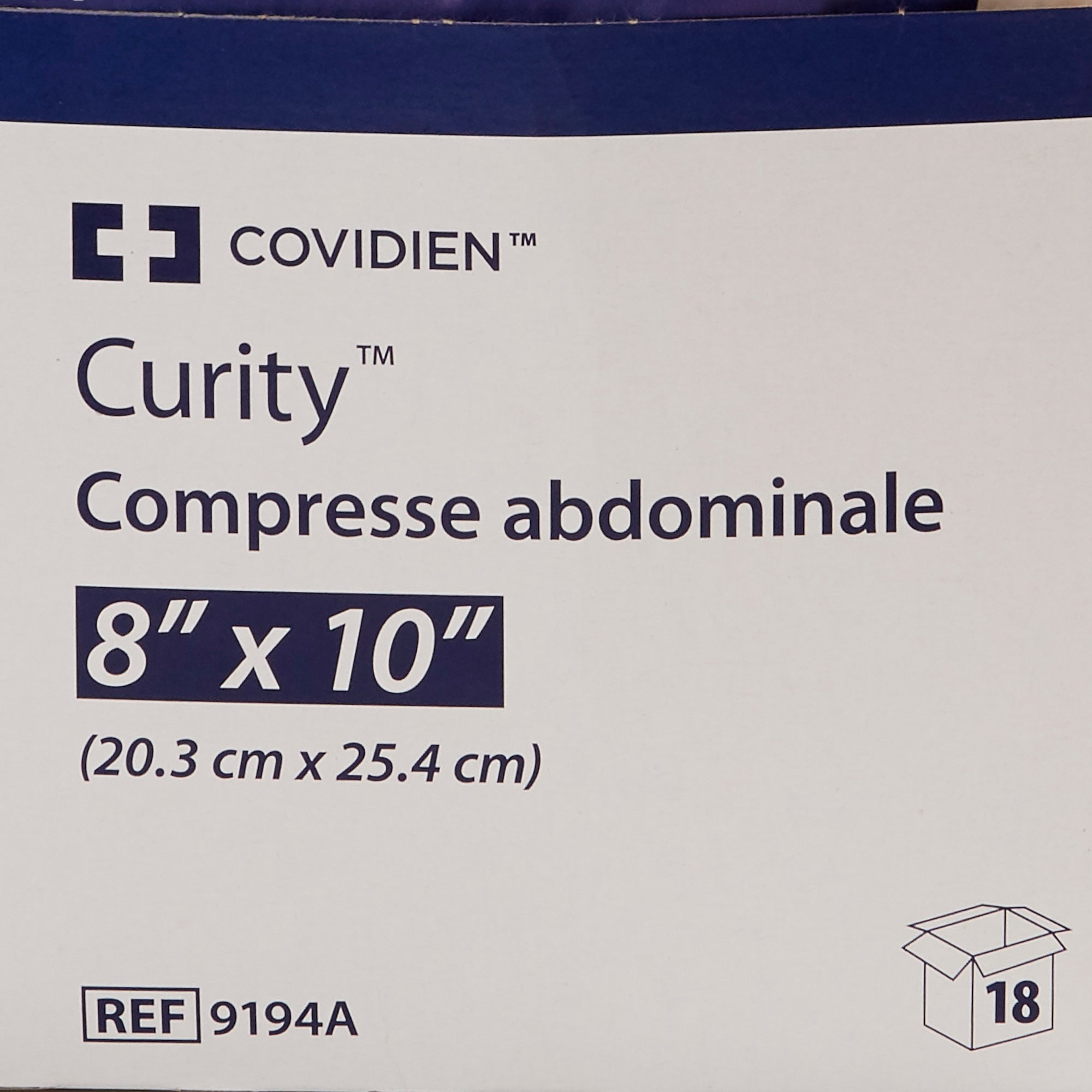 Abdominal Pad Curity 8 X 10 Inch Sterile 1 per Pack, Packaging Type- Case