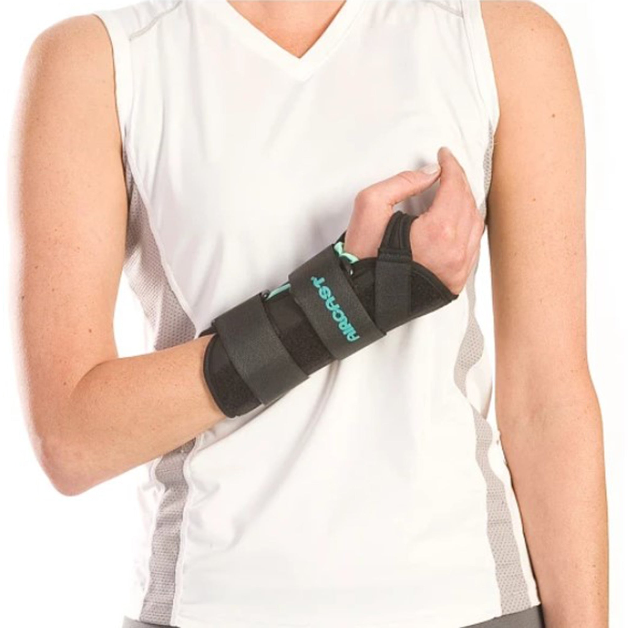 Wrist Brace AirCast A2 Aluminum / Foam / Nylon Right Hand Black Medium, Packaging Type- Each