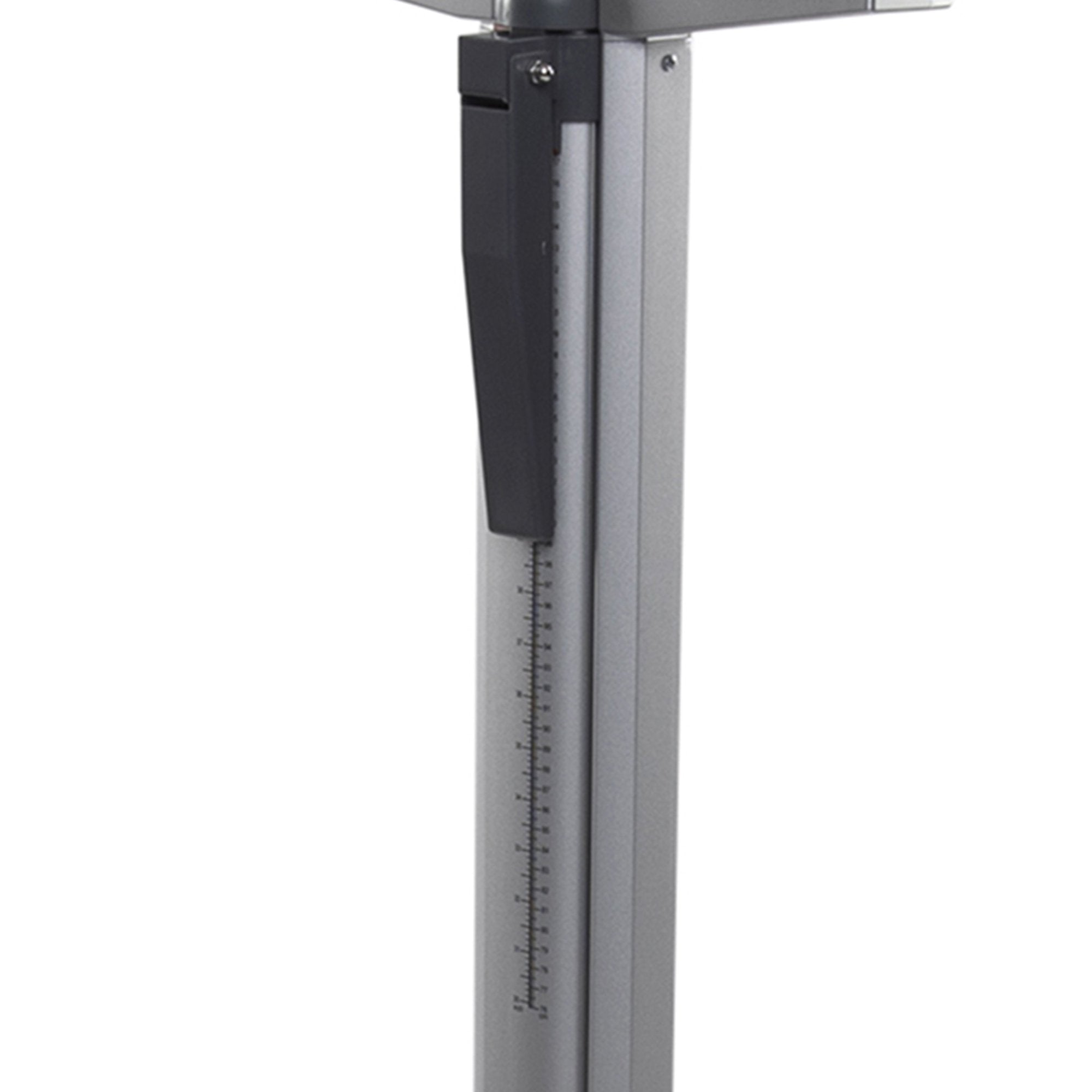 Column Scale with Height Rod Health O Meter Digital Display 660 lbs. / 300 kg Capacity Black / Gray AC Adapter / Battery Operated