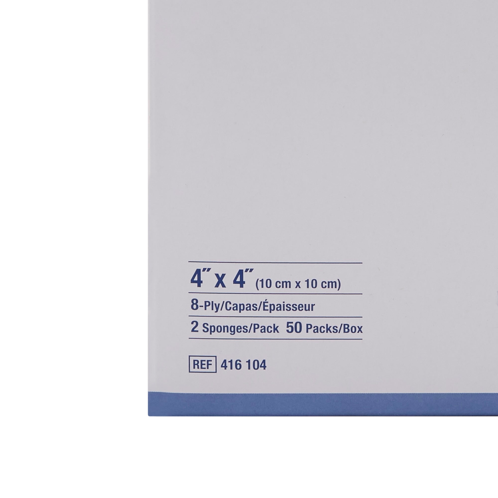 Gauze Sponge Econolux 4 X 4 Inch 8-Ply Sterile 2 per Pack, Packaging Type- Case