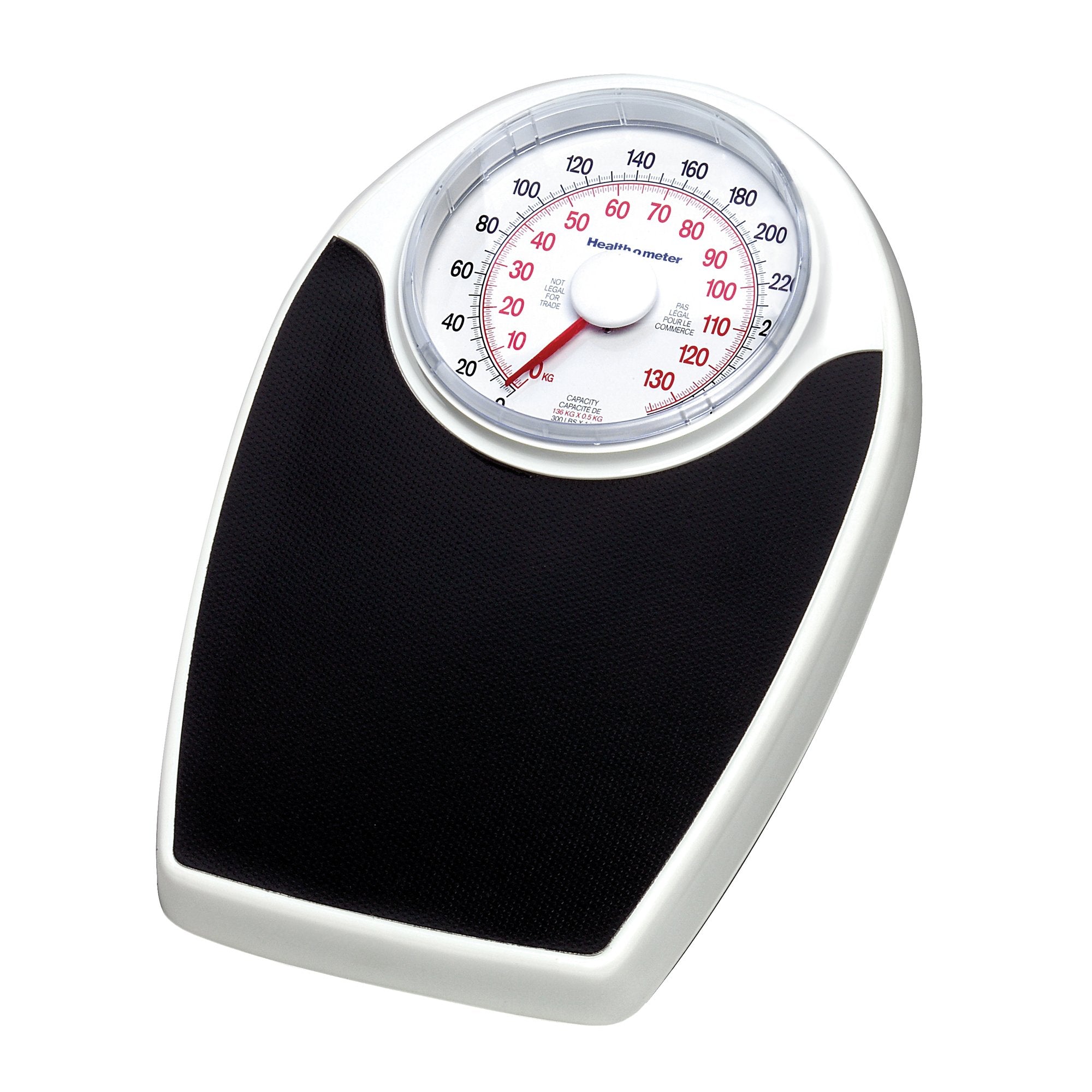 Floor Scale Health O Meter Dial Display 330 lbs. / 150 kg Capacity Black / White Analog