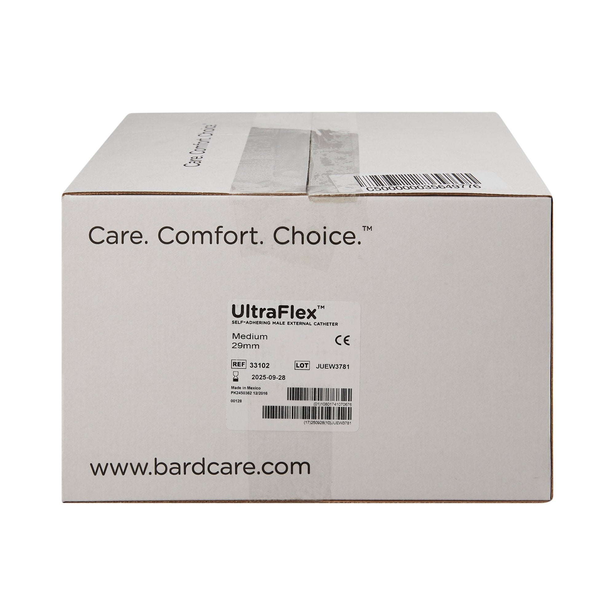 Male External Catheter UltraFlex Self-Adhesive Band Silicone Medium,Packaging Type- Box