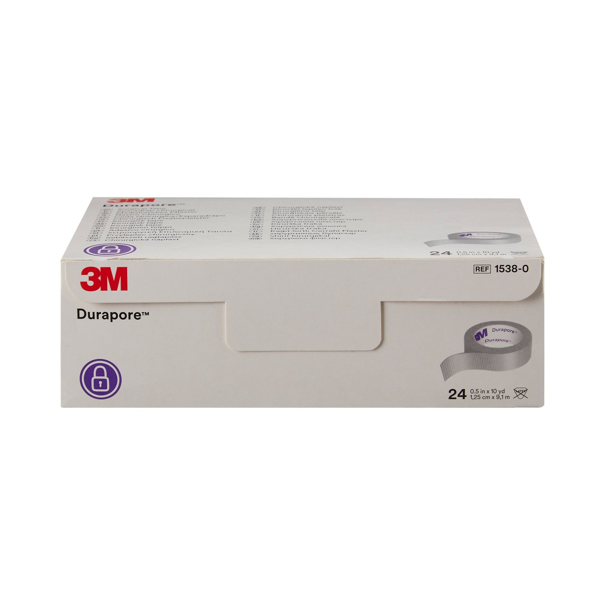 Medical Tape 3M Durapore White 1/2 Inch X 10 Yard Silk-Like Cloth NonSterile, Packaging Type- Box