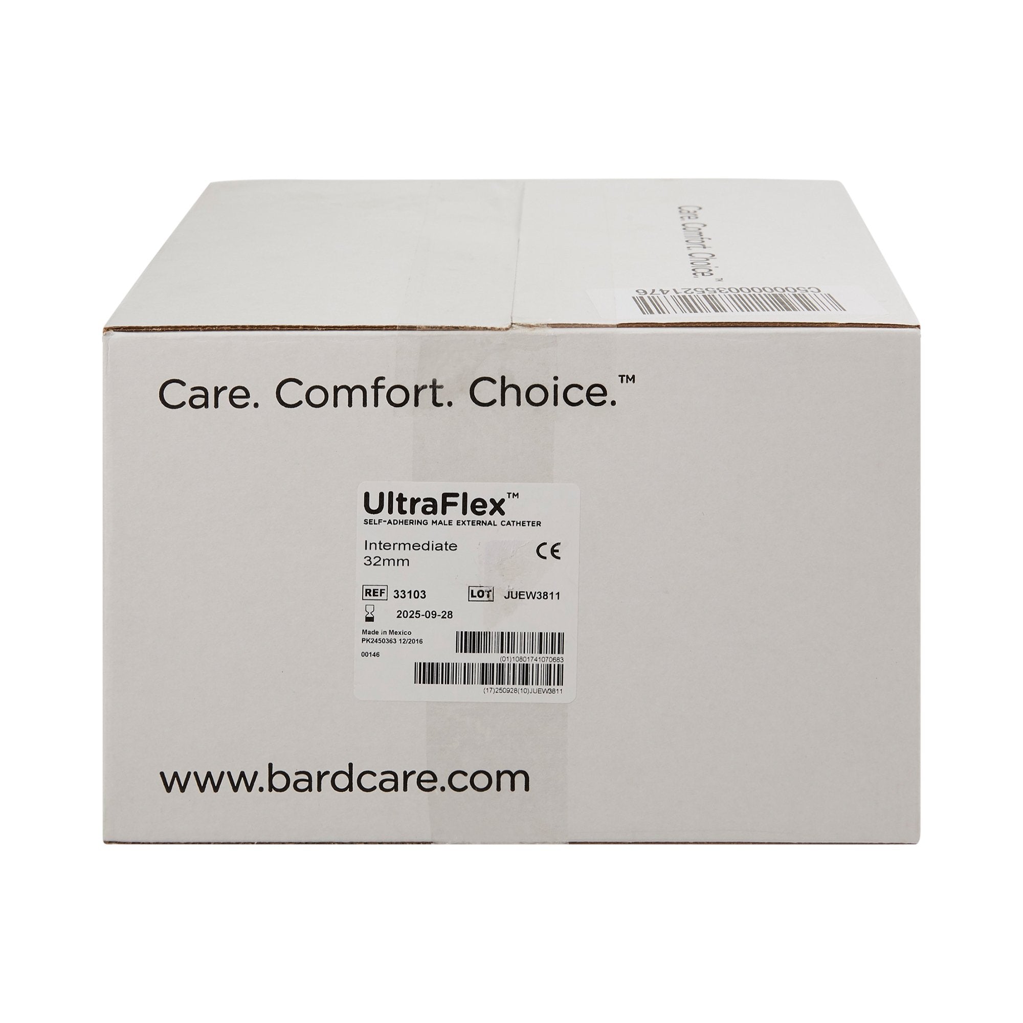 Male External Catheter UltraFlex Self-Adhesive Seal Silicone Intermediate, Packaging Type- Box