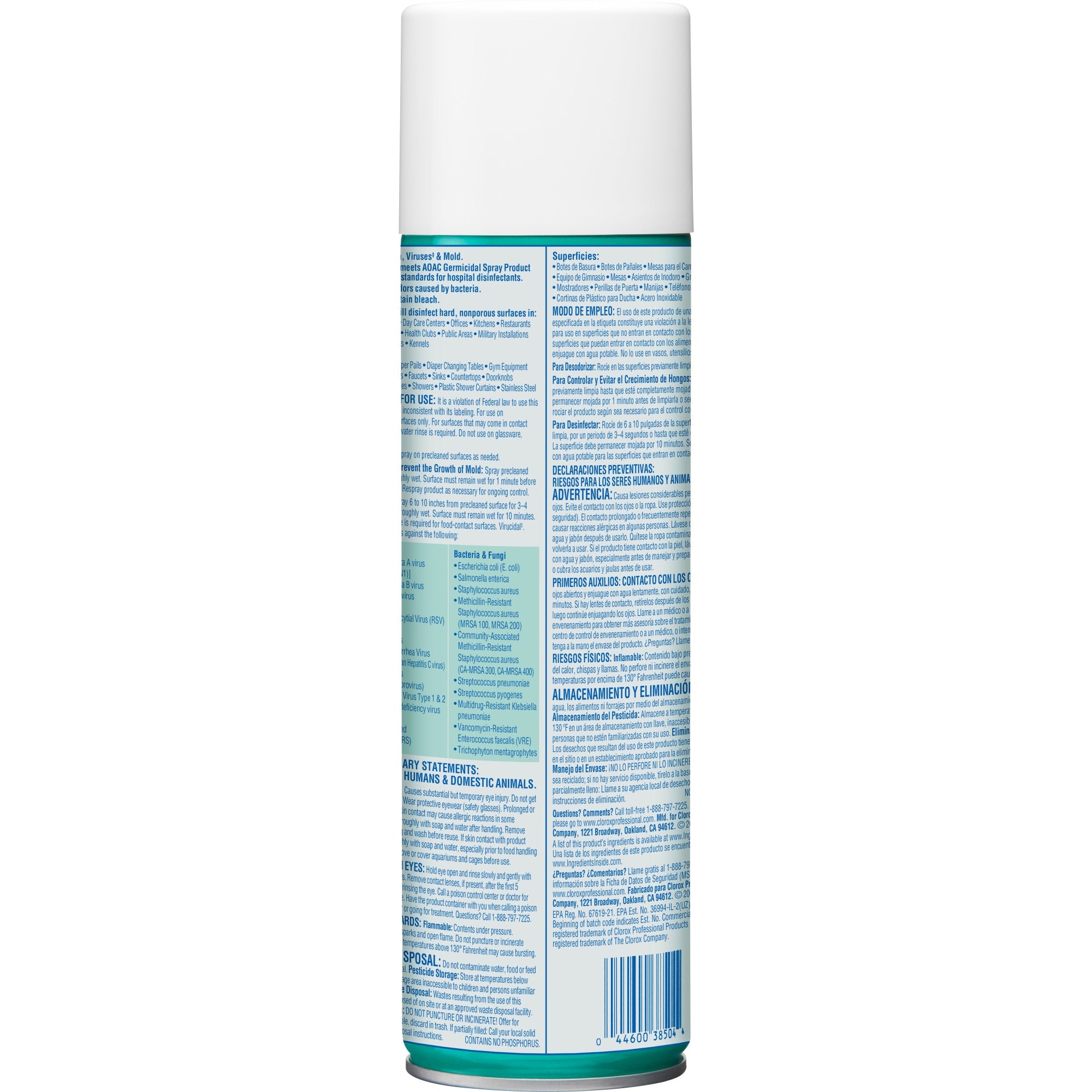 Clorox Commercial Solutions Clorox Surface Disinfectant Alcohol Based Aerosol Spray Liquid 19 oz. Can Fresh Scent NonSterile, Packaging Type- Case