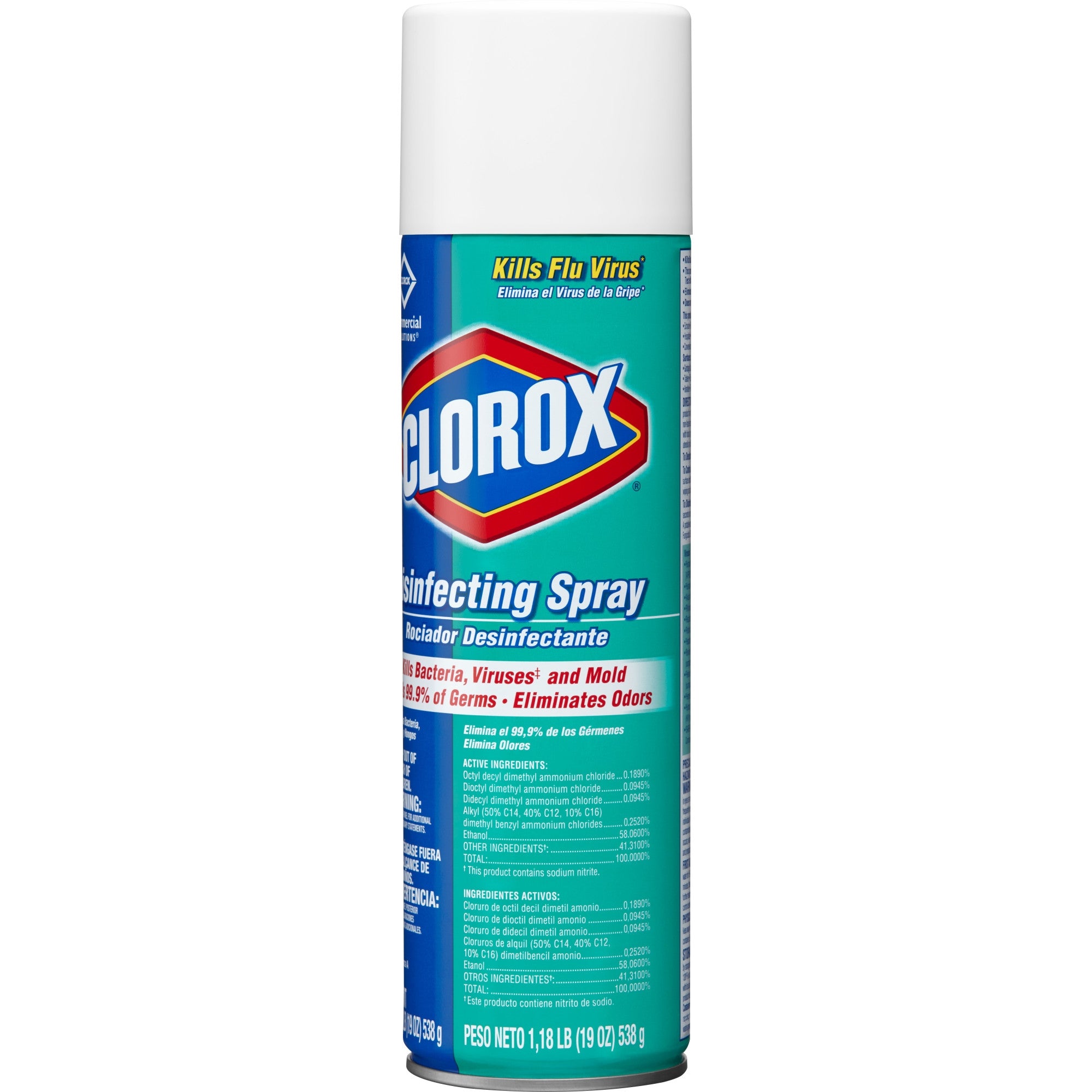 Clorox Commercial Solutions Clorox Surface Disinfectant Alcohol Based Aerosol Spray Liquid 19 oz. Can Fresh Scent NonSterile, Packaging Type- Case