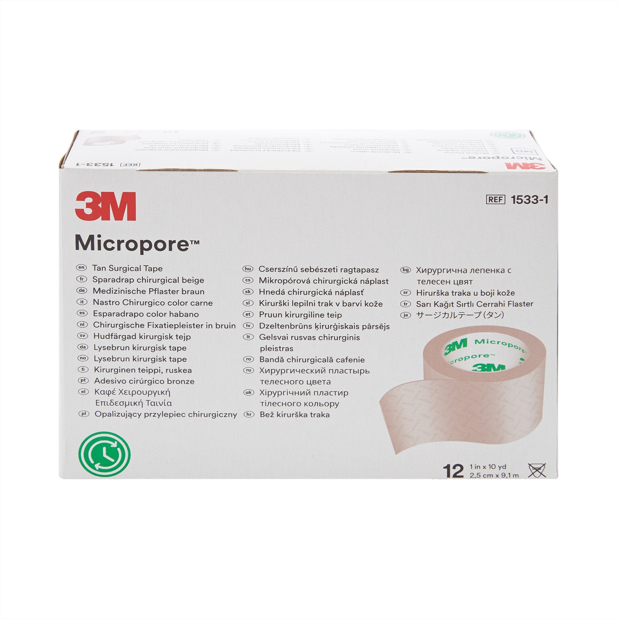 Medical Tape 3M Micropore Tan 1 Inch X 10 Yard Paper NonSterile,Packaging Type- Box